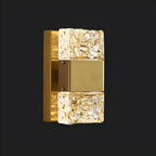 Applique murale glamour avec abat-jour en cristal pour salle de bain