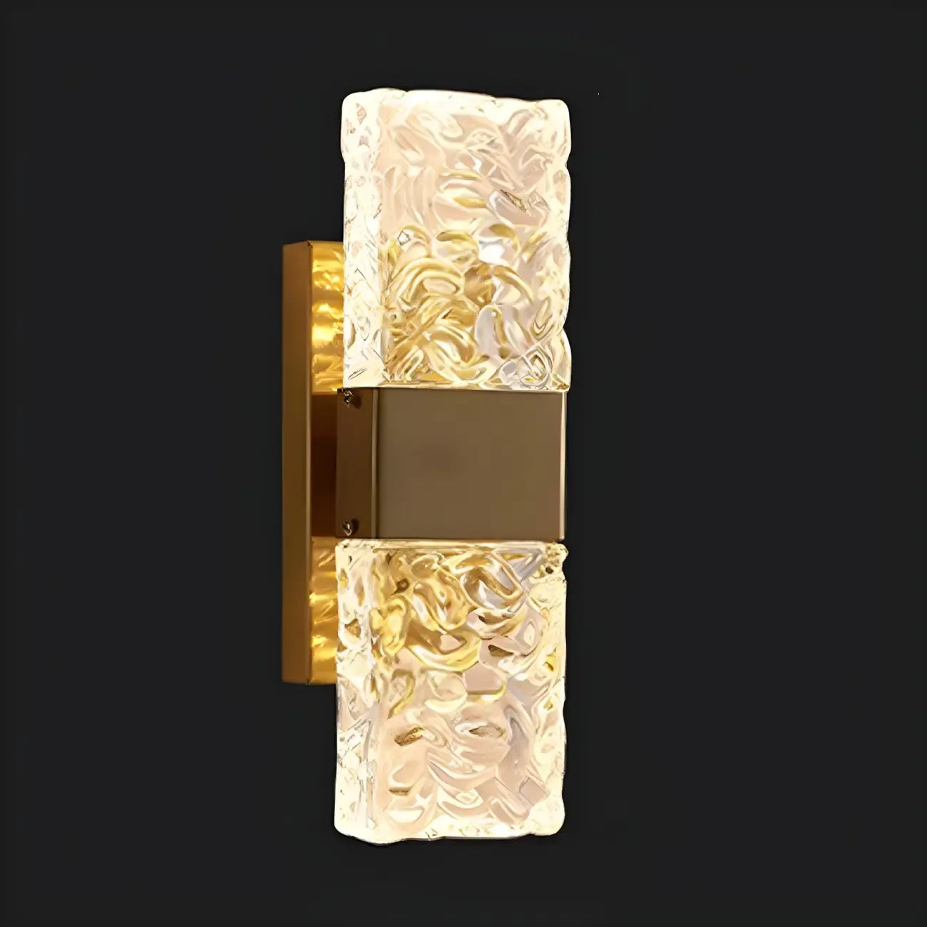 Applique murale glamour avec abat-jour en cristal pour salle de bain