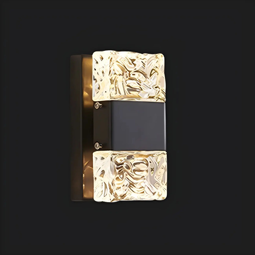 Applique murale glamour avec abat-jour en cristal pour salle de bain