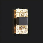 Applique murale glamour avec abat-jour en cristal pour salle de bain