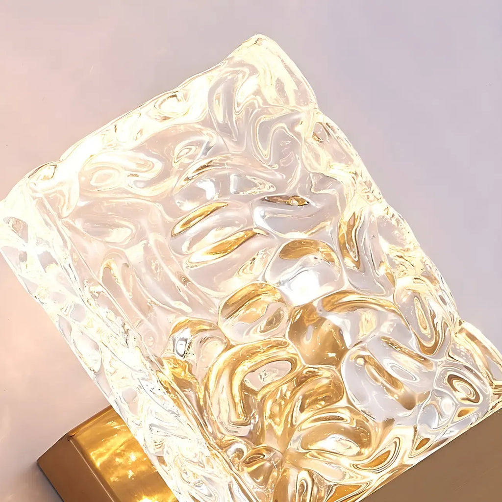 Applique murale glamour avec abat-jour en cristal pour salle de bain