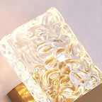 Applique murale glamour avec abat-jour en cristal pour salle de bain