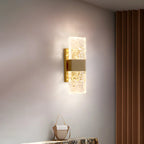 Applique murale glamour avec abat-jour en cristal pour salle de bain