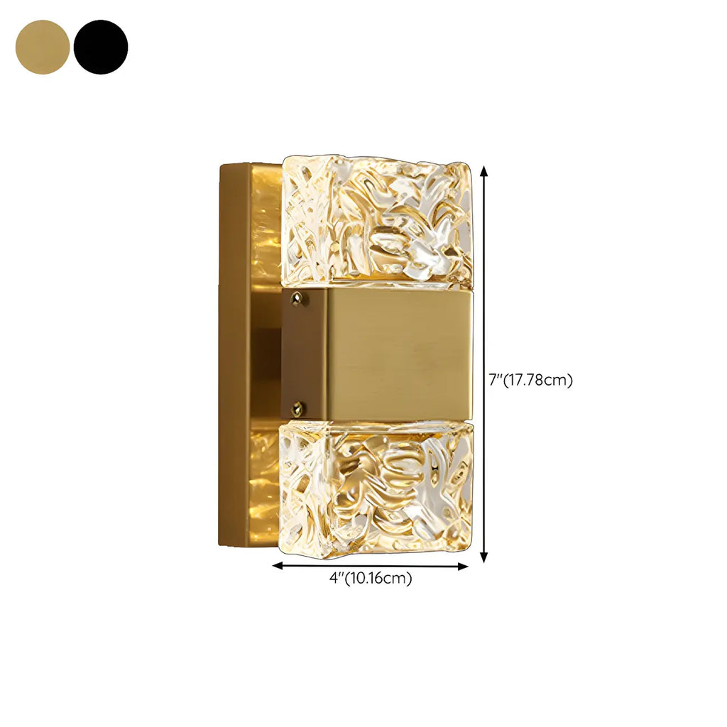 Applique murale glamour avec abat-jour en cristal pour salle de bain