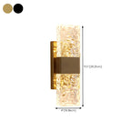 Applique murale glamour avec abat-jour en cristal pour salle de bain