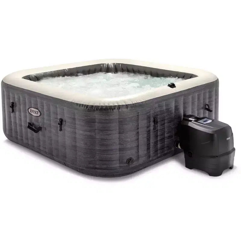 Intex 6-Person PureSpa Greystone Deluxe Square Bubble Spa Seat 77 X 77 X 28