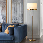 Lampadaire tambour doré moderne pour salon