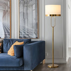 Lampadaire tambour doré moderne pour salon