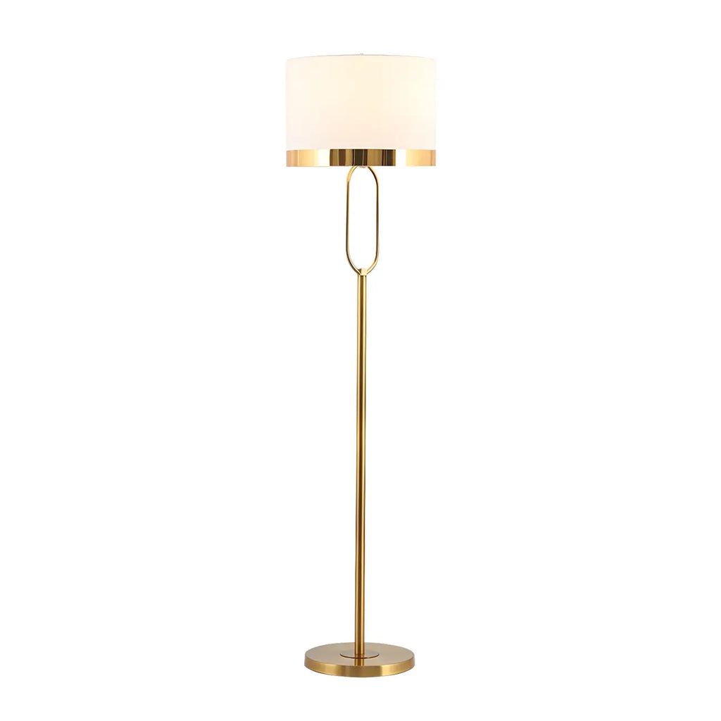 Lampadaire tambour doré moderne pour salon