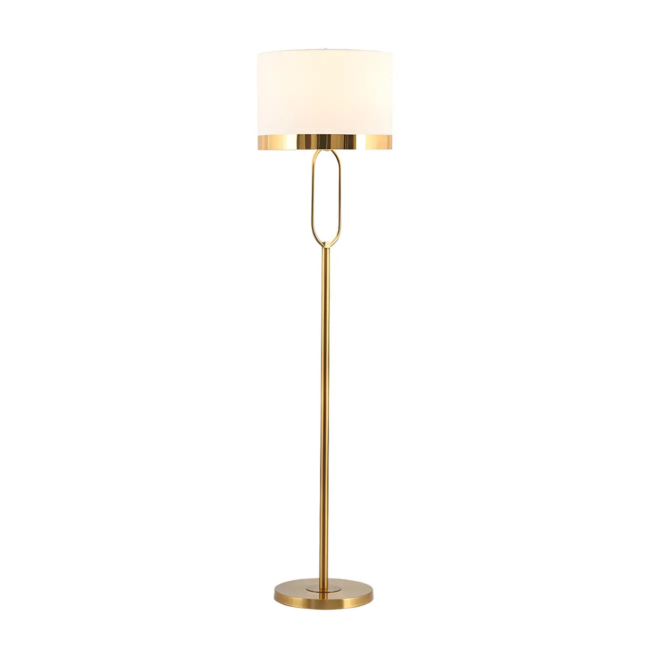 Lampadaire tambour doré moderne pour salon