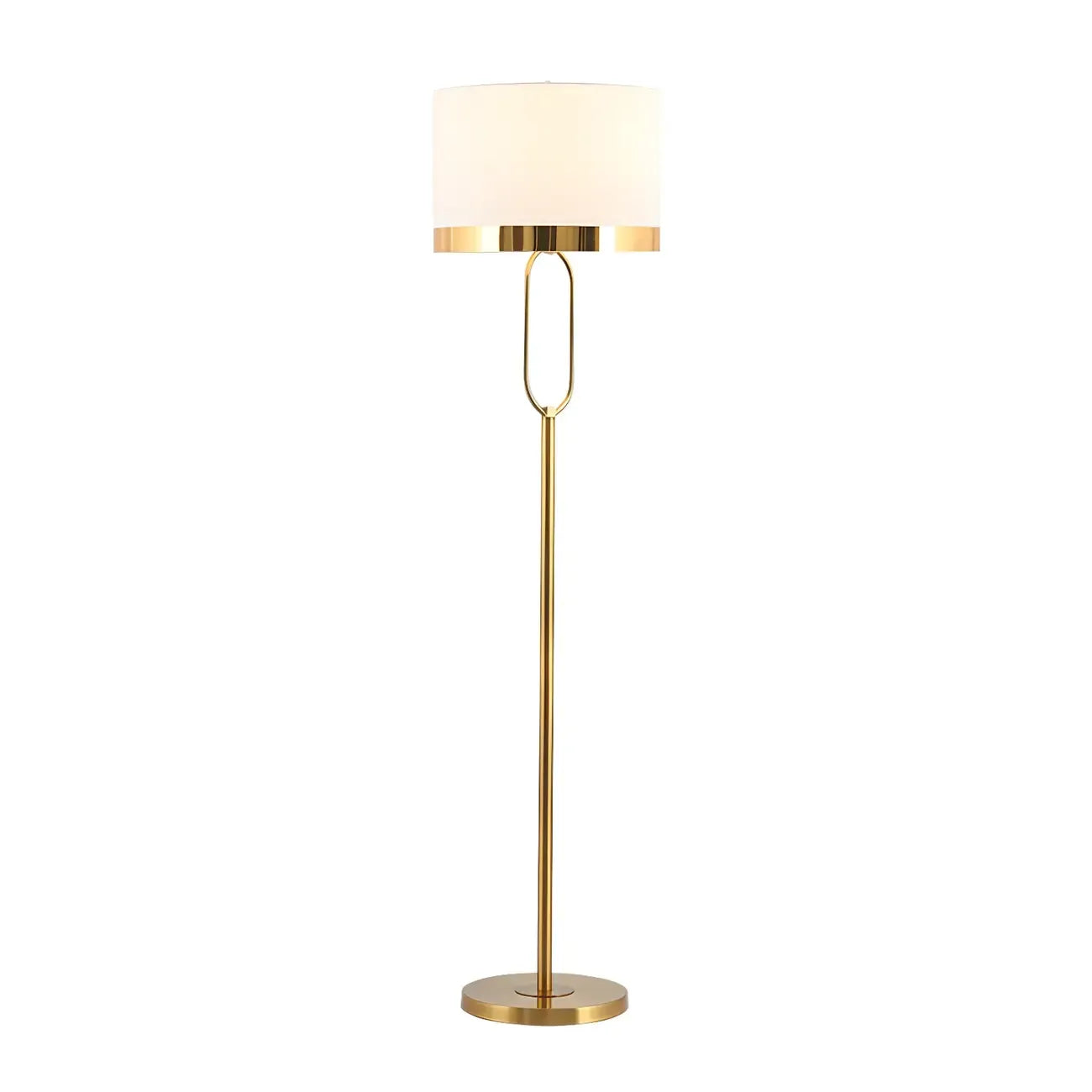 Lampadaire tambour doré moderne pour salon