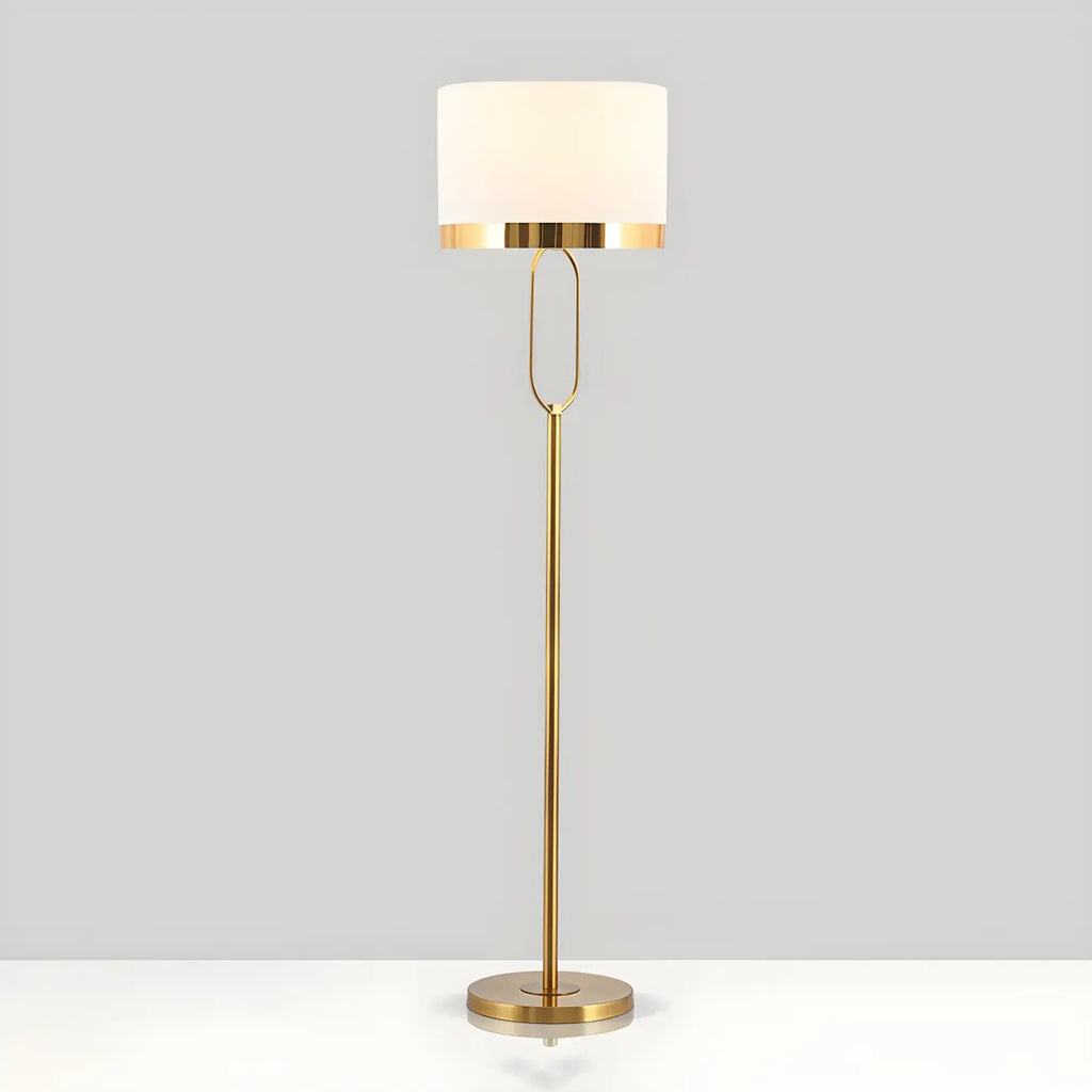 Lampadaire tambour doré moderne pour salon