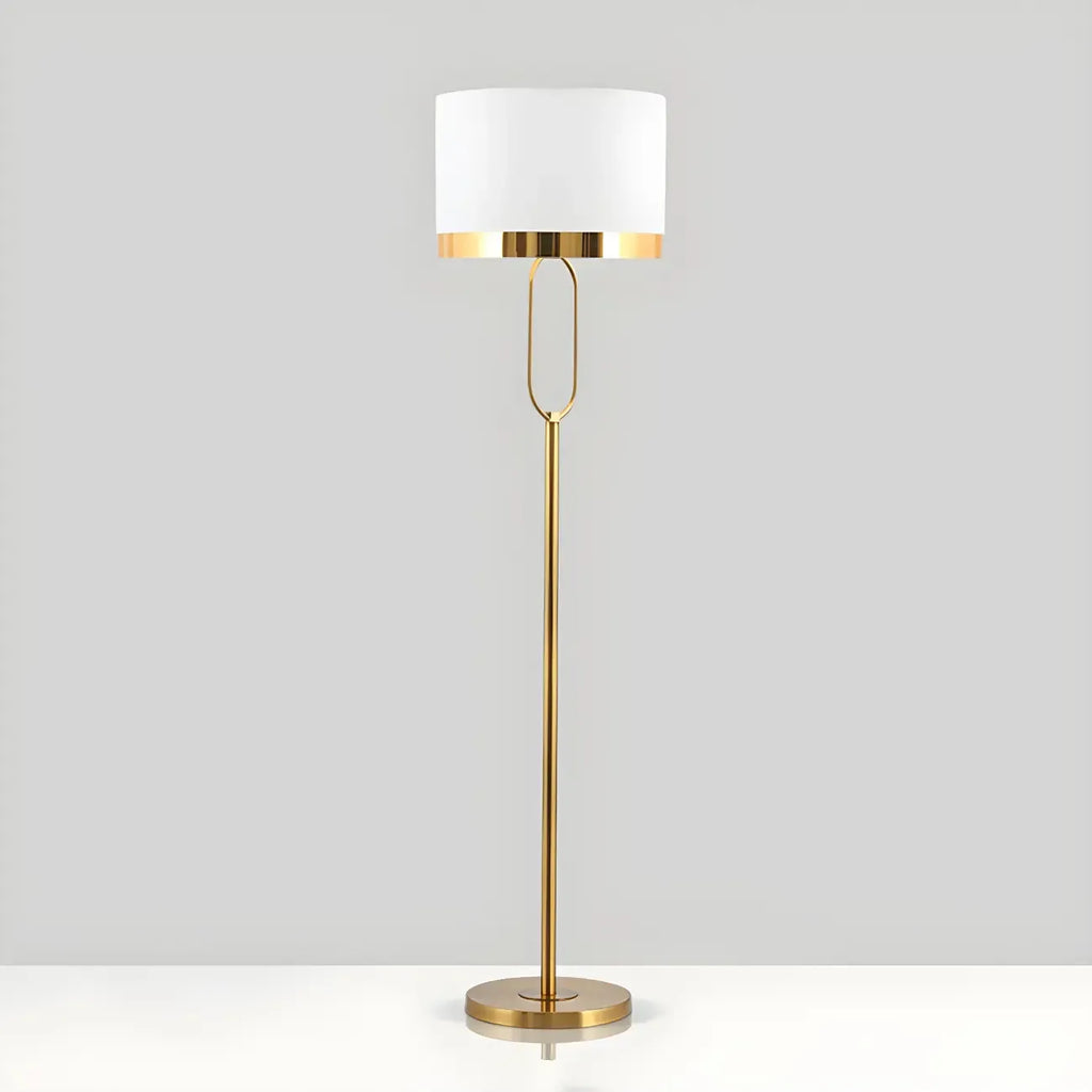 Lampadaire tambour doré moderne pour salon