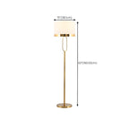 Lampadaire tambour doré moderne pour salon