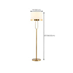 Lampadaire tambour doré moderne pour salon