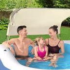 H2OGO! Piscine familiale gonflable ombragée Summer Bliss de 2,54 m sur 1,78 m