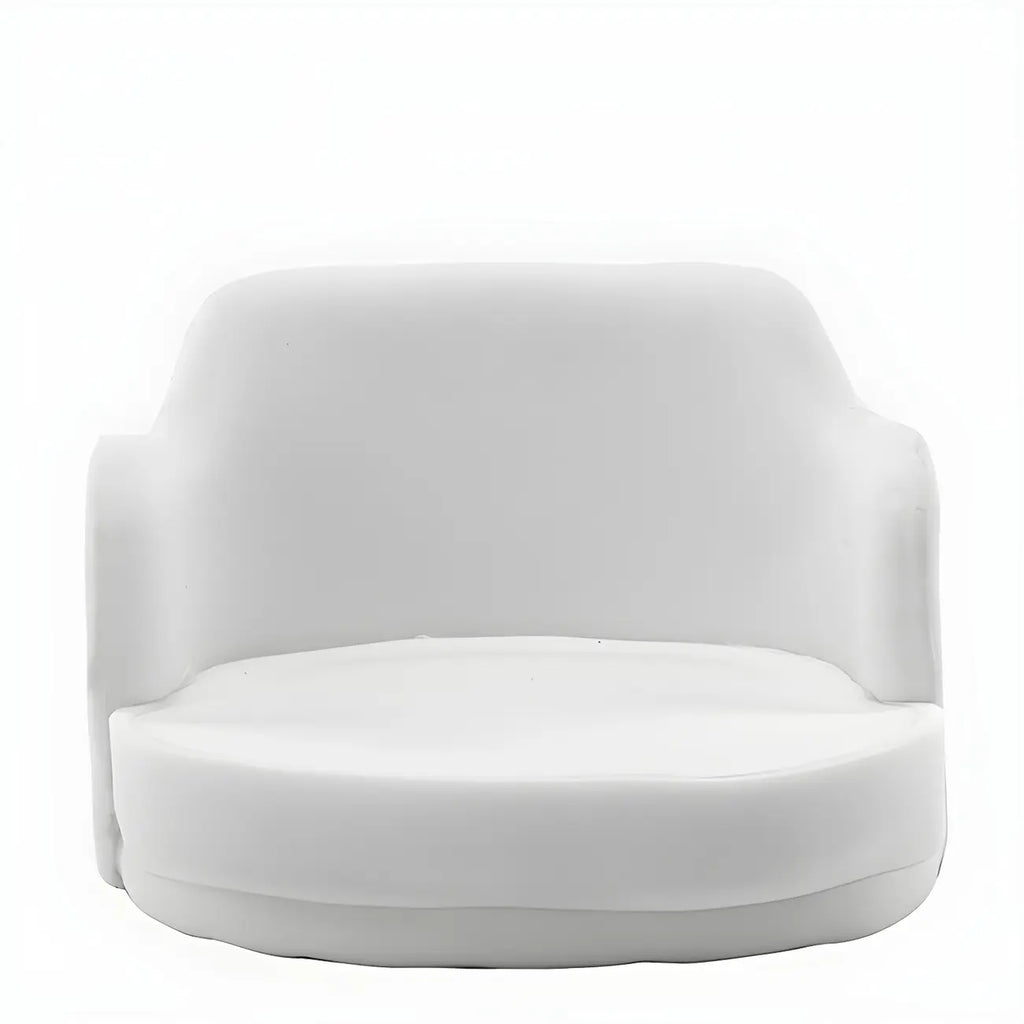 Tabouret de bar pivotant et réglable avec accoudoirs en cuir moderne