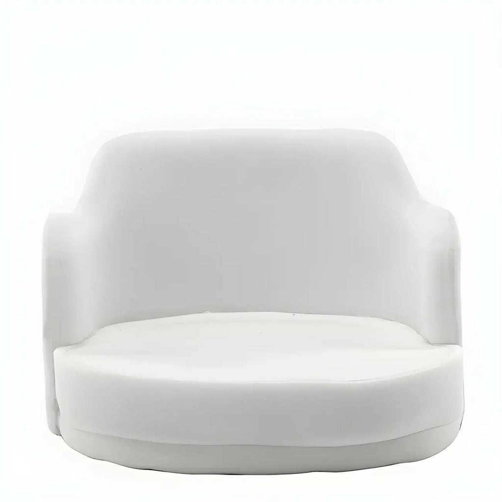 Tabouret de bar pivotant et réglable avec accoudoirs en cuir moderne