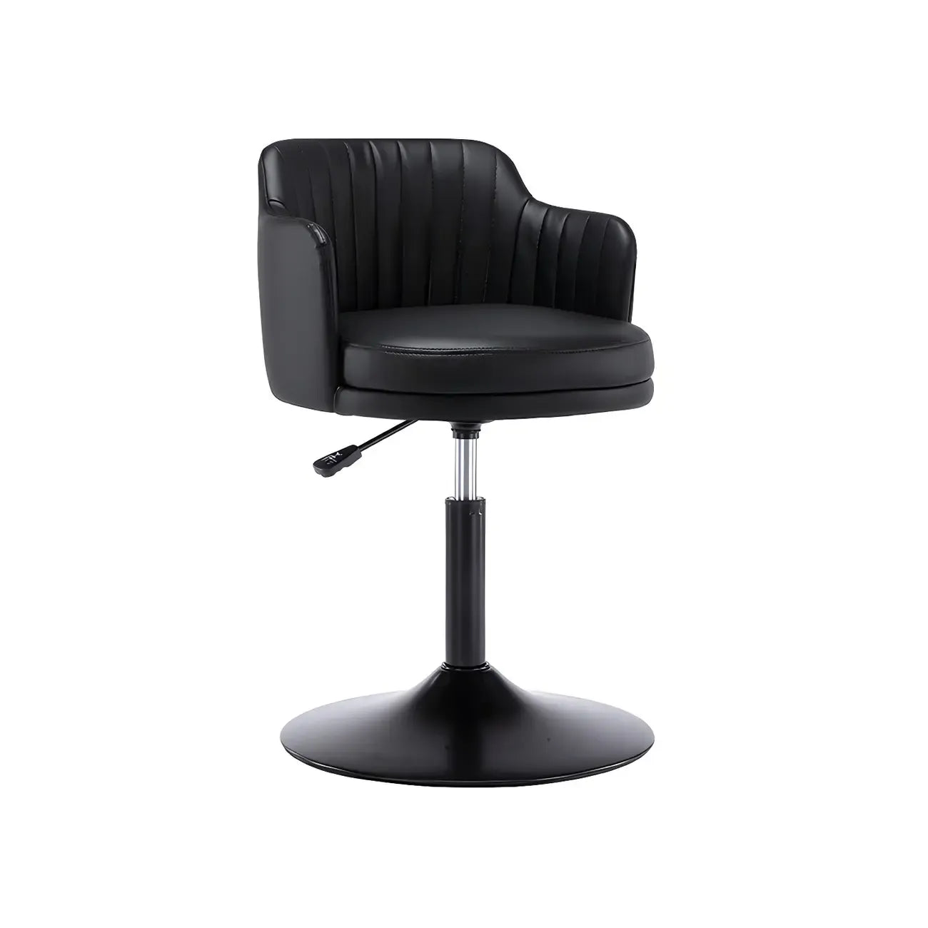 Tabouret de bar pivotant et réglable avec accoudoirs en cuir moderne