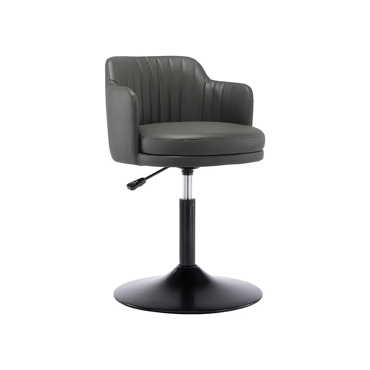 Tabouret de bar pivotant et réglable avec accoudoirs en cuir moderne