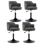 Tabouret de bar pivotant et réglable avec accoudoirs en cuir moderne