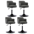 Tabouret de bar pivotant et réglable avec accoudoirs en cuir moderne