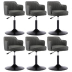 Tabouret de bar pivotant et réglable avec accoudoirs en cuir moderne