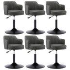 Tabouret de bar pivotant et réglable avec accoudoirs en cuir moderne