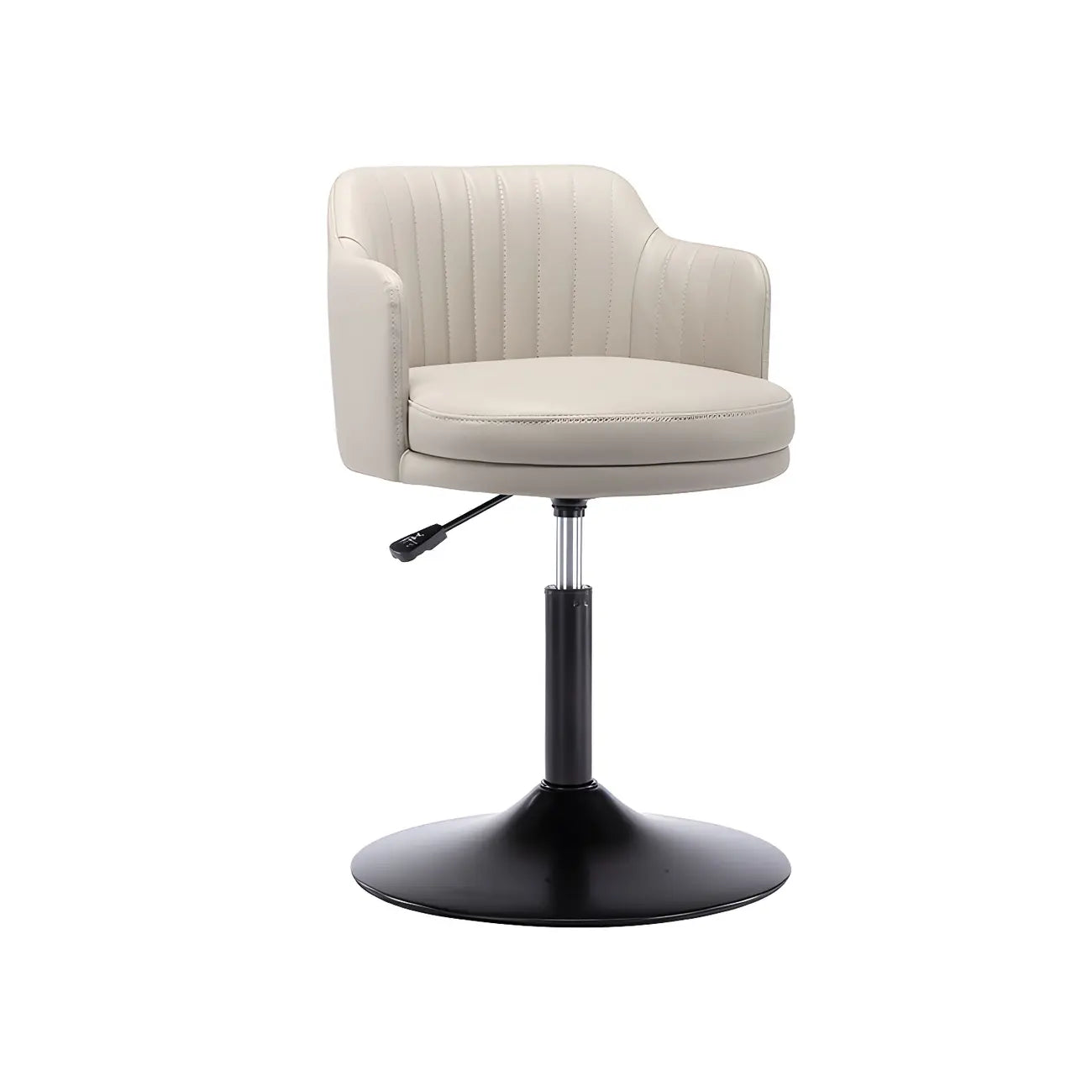 Tabouret de bar pivotant et réglable avec accoudoirs en cuir moderne