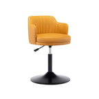 Tabouret de bar pivotant et réglable avec accoudoirs en cuir moderne