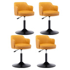 Tabouret de bar pivotant et réglable avec accoudoirs en cuir moderne