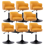 Tabouret de bar pivotant et réglable avec accoudoirs en cuir moderne