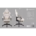 Chaise de jeu réglable avec support lombaire massant et repose-pieds rétractable - Dowinx