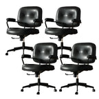 Fauteuil de bureau pivotant à hauteur réglable, revêtu de cuir industriel