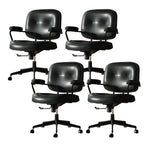 Fauteuil de bureau pivotant à hauteur réglable, revêtu de cuir industriel