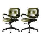 Fauteuil de bureau pivotant à hauteur réglable, revêtu de cuir industriel