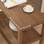 Tables de bar modernes en pin brun avec étagères de rangement
