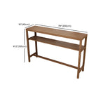Tables de bar modernes en pin brun avec étagères de rangement