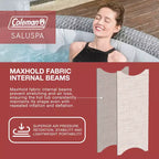 Bain à remous gonflable Coleman SaluSpa Sicily AirJet avec 4 sièges antidérapants Bestway SaluSpa sous l'eau pour piscine/spa et 2 oreillers de nuque rembourrés