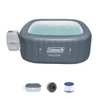 Spa gonflable carré Coleman SaluSpa 114 AirJet avec 2 sièges antidérapants submersibles Bestway SaluSpa pour piscine et spa avec pieds réglables