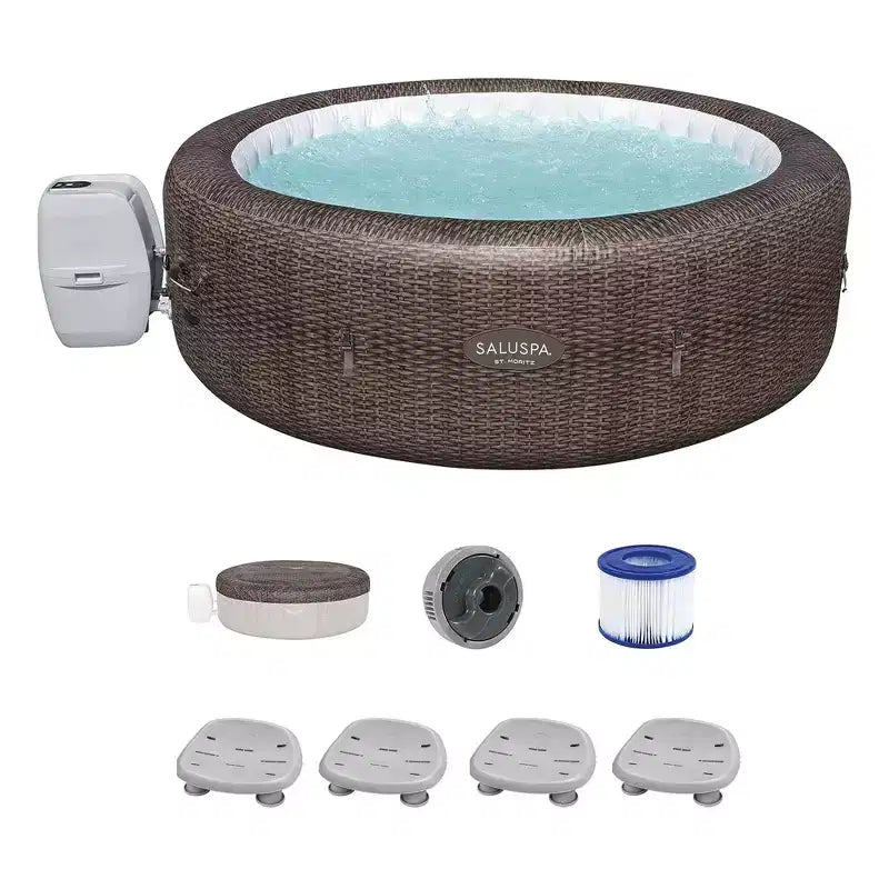 Bestway SaluSpa St Moritz Hot Tub + Bestway SaluSpa Underwater Non Slip Pool