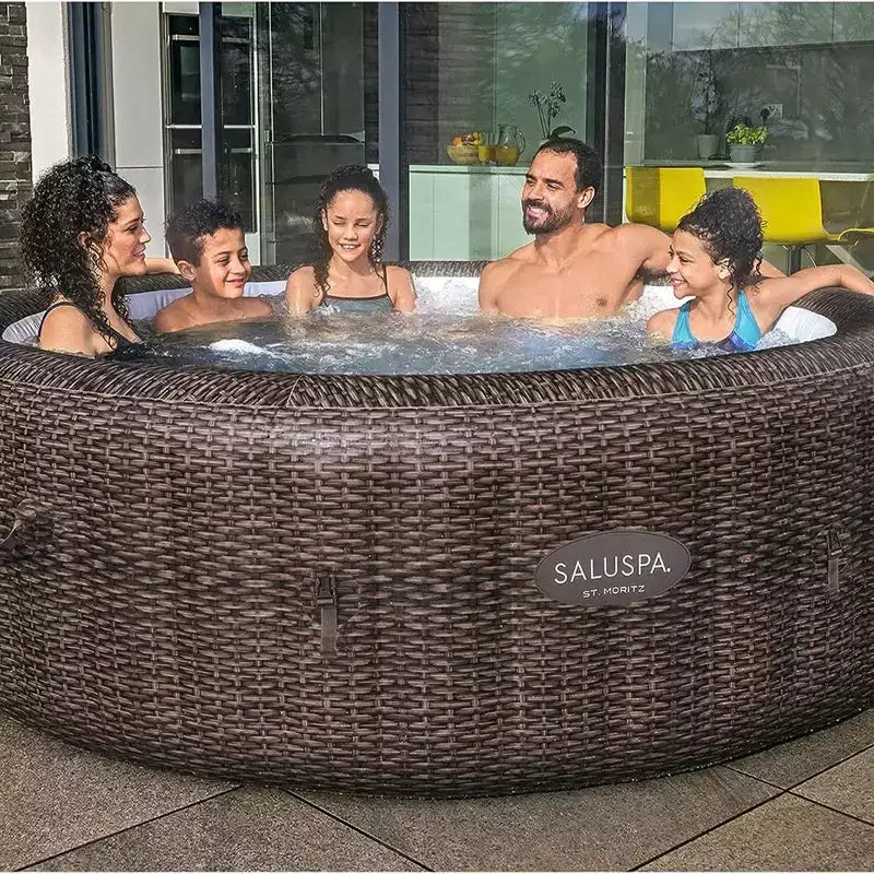 Bestway SaluSpa St Moritz AirJet avec pompe, filtres à air et système de massage avec piscine antidérapante immergée à pieds réglables en hauteur