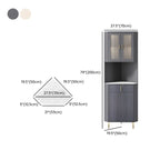 Meuble d'angle de rangement moderne en bois blanc crème et accents dorés