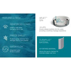 Spa gonflable Bestway SaluSpa Cancun AirJet avec 120 jets apaisants + Siège antidérapant Bestway SaluSpa pour piscine et spa avec pieds réglables