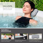 Bestway Coleman Hawaii AirJet Spa Gonflable avec Couverture EnergySense, Bleu + Siège de Spa Bestway SaluSpa (6 unités) + Oreillers Bestway SaluSpa (3 unités)