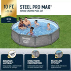 Piscine hors sol Bestway Steel Frame avec pompe de filtration et filtre