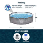 Piscine hors sol Bestway Steel Frame avec pompe de filtration et filtre