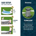Piscine hors sol Bestway Steel Frame avec pompe de filtration et filtre