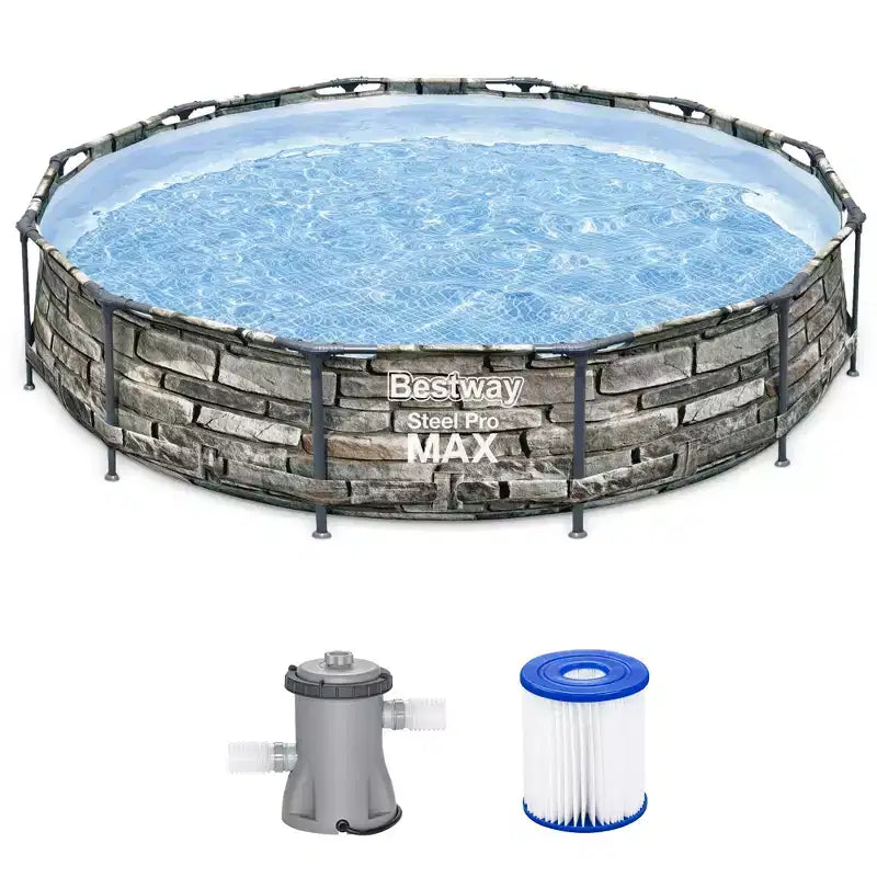 Piscine hors sol Bestway Steel Frame avec pompe de filtration et filtre