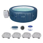 Bestway SaluSpa Milan Inflatable Hot Tub with 4 Pack SaluSpa Non-Slip Spa Seat